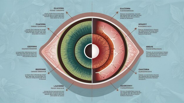 Foto enfermedades oculares del glaucoma comparativas