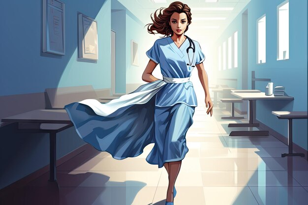 enfermera en el hospital