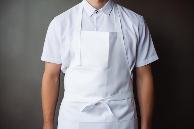 Foto una enfermera con un uniforme blanco y un delantal blanco