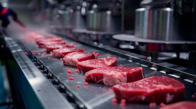 enfoque selectivo en la industria de la carne