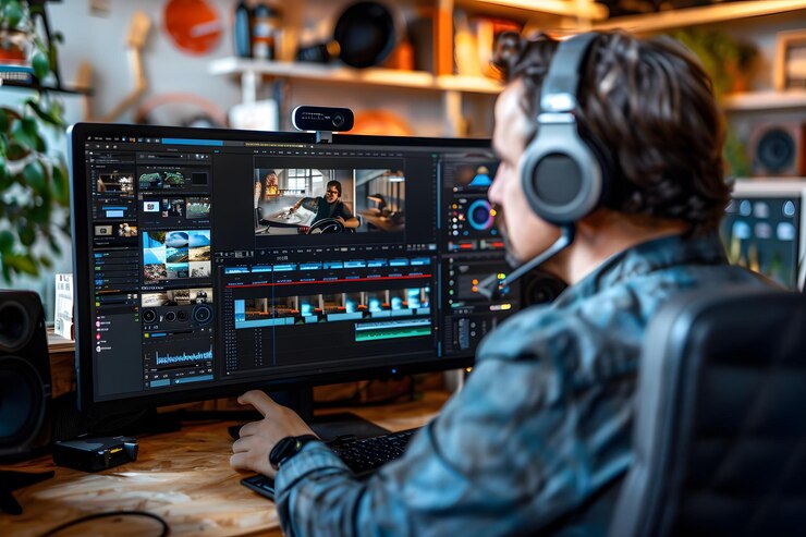 Engañado en la edición de video Un espacio de trabajo creativo en acción