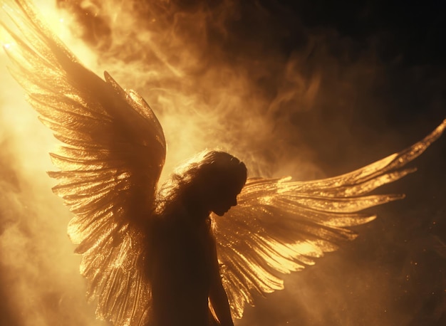 Engel prächtige Illustrationsfotos mit großen Flügeln und hellen Halo