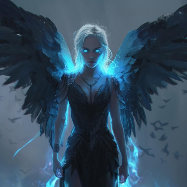 Engel prächtige Illustrationsfotos mit großen Flügeln und hellen Halo
