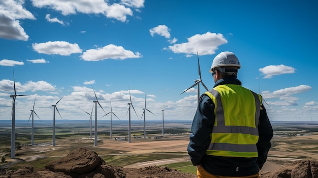 Engenheiro de Harmonia Arquitetônica na Instalação de Produção Naturaes Esplendor Espreitando através da Grande Janela