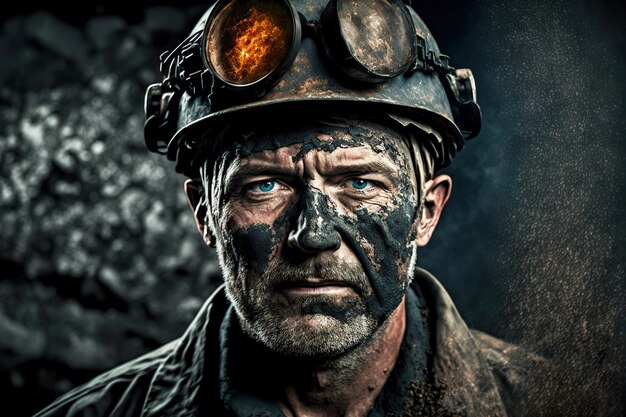 Engenheiro de minas na indústria de extração de carvão de mina de linhito