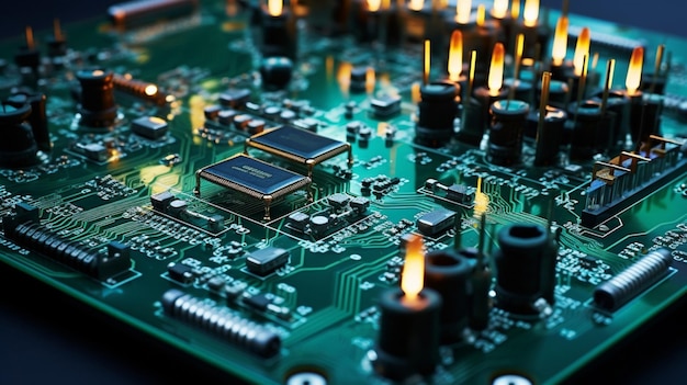 engenheiro especialista projeta conexões complexas de placas de circuito