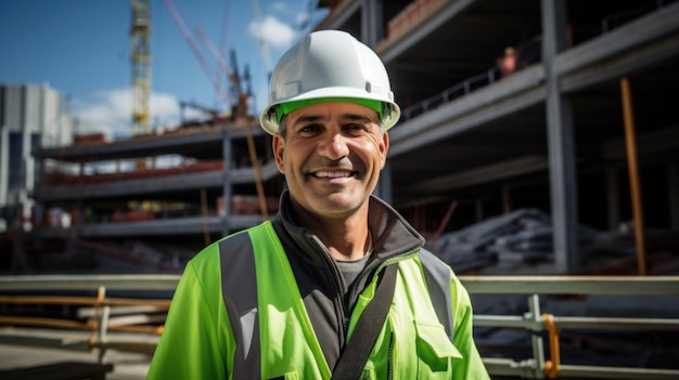 Engenheiro estrutural num canteiro de obras