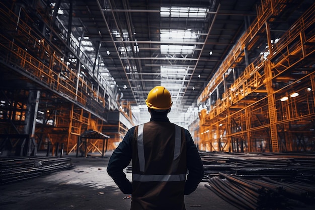 engenheiro fotográfico está inspecionando seu trabalho no canteiro de obras