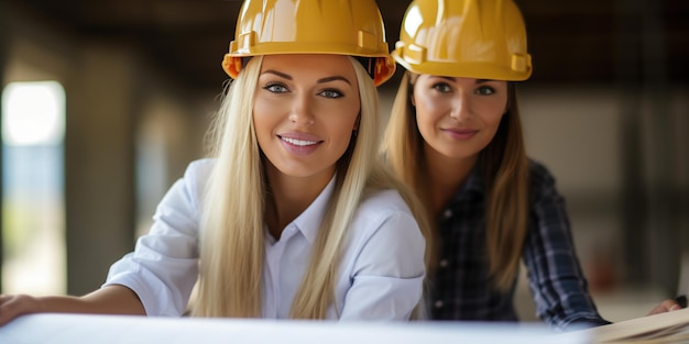 Engenheiro ou arquiteto a trabalhar num canteiro de obras