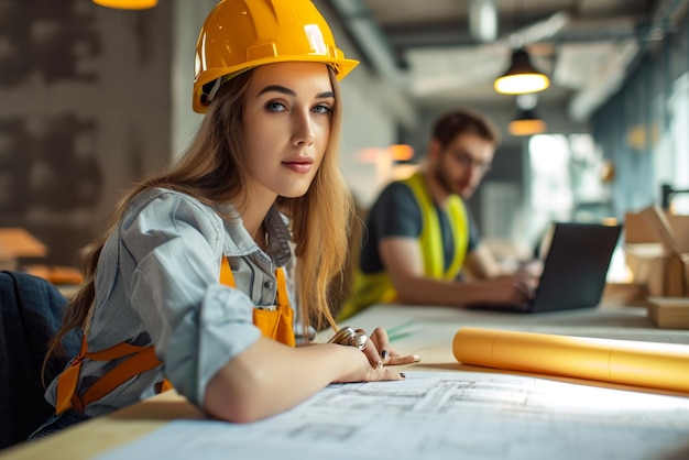 engenheiros de construção em ação