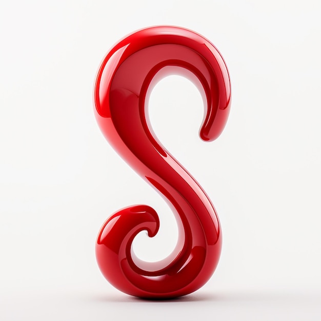 Foto englischer buchstabe s 3d rot 3d-alphabet-rendering