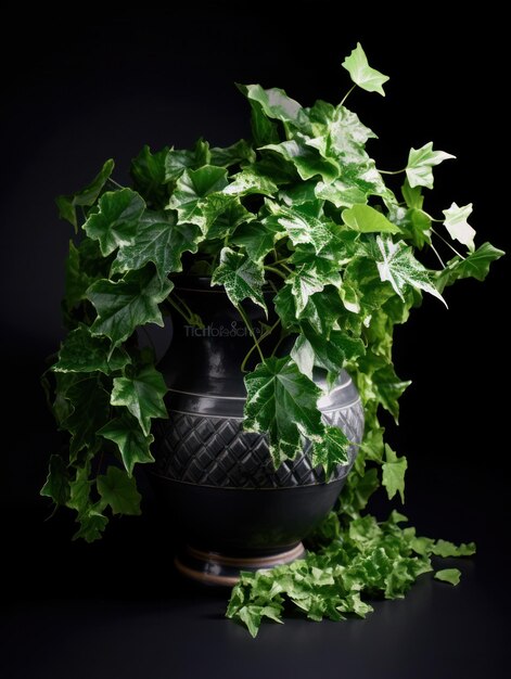 English Ivy Hedera helix Studio Shot aislado sobre fondo claro IA generativa