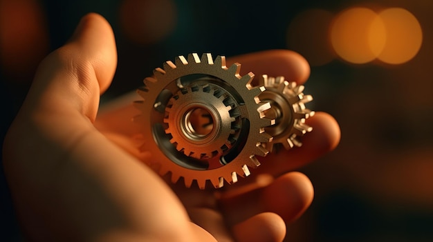 Foto engranajes ruedas dentadas de trabajo engranajes de ingeniería y engranajes engranajes mecánicos