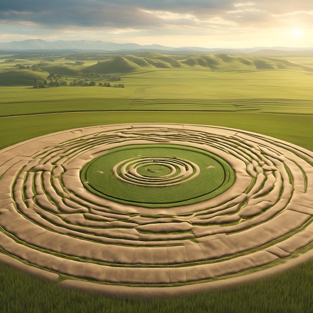 Enigmáticos círculos de cultivo que aparecen en un paisaje rural