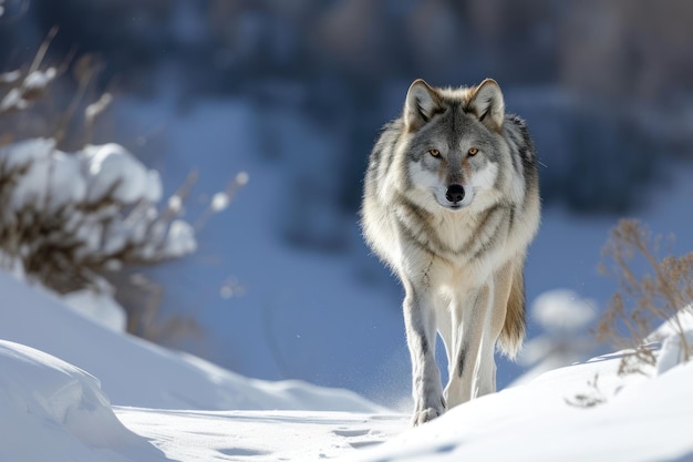 Enmarca una impresionante imagen de un lobo solitario