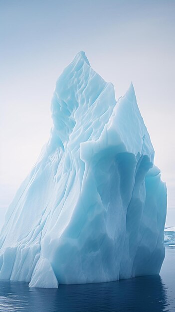 Un enorme iceberg a la deriva en el vasto océano