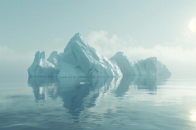 Enormes icebergs flotando en un Ártico cristalino