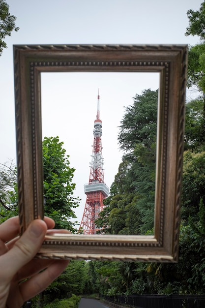 Foto enquadrando a paisagem durante a viagem