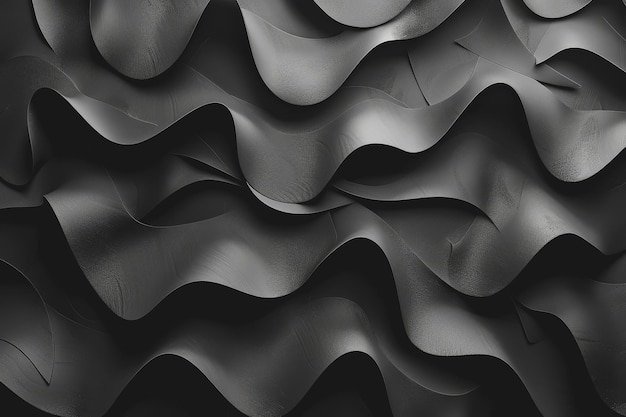 Un enredo caótico de líneas que forman una superficie de textura abstracta en gris oscuro y negro