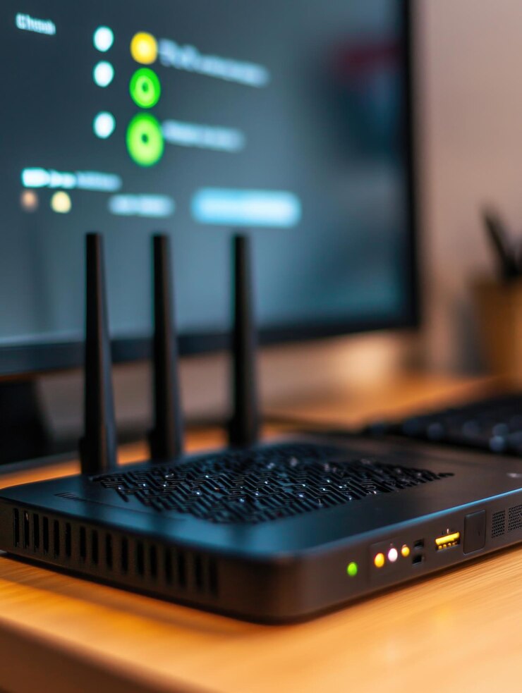 Enrutador Wi-Fi en el escritorio