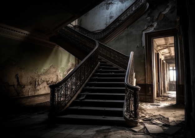 Ensaio fotográfico gótico do asilo abandonado de Halloween