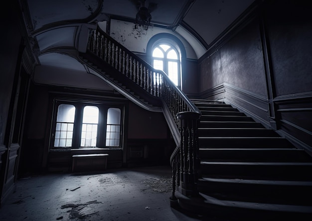 Ensaio fotográfico gótico do asilo abandonado de Halloween