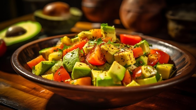 Ensalada de Aguacate Ensalada de aguacate cubano con cítricos Ai Generative