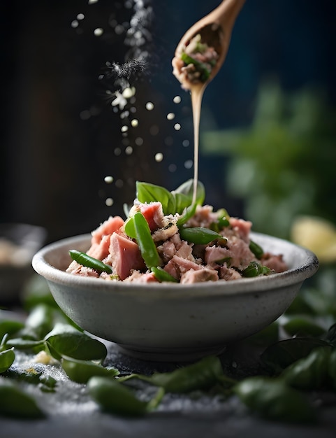 ensalada de atún y frijol