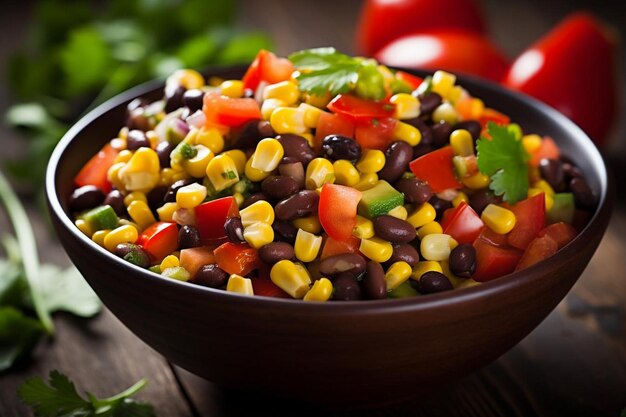 Ensalada de atún mexicana con frijoles negros y maíz