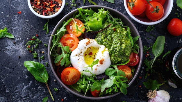 Ensalada con burrata IA generativa