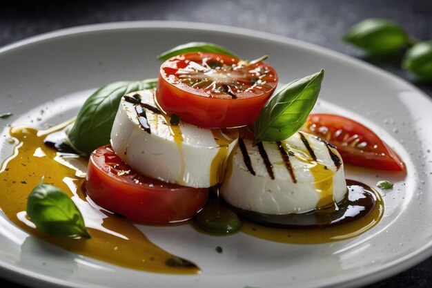 La ensalada de caprese de cerca