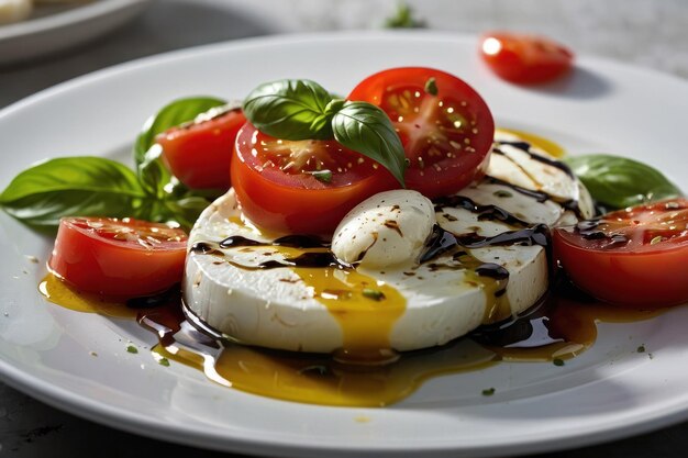 La ensalada de caprese de cerca