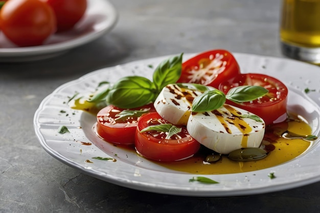 La ensalada de caprese de cerca