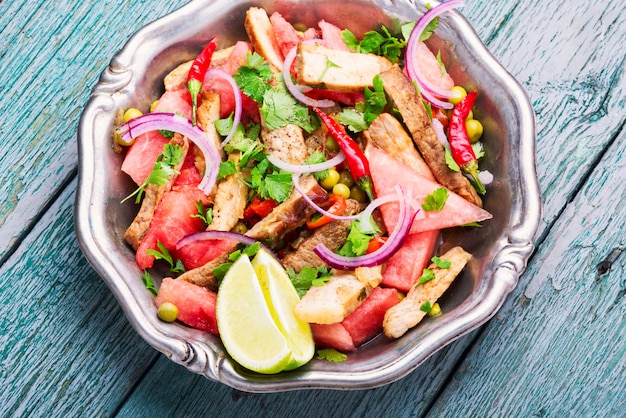 Ensalada De Carne Con Sandia