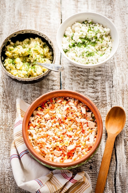 Ensalada de carne y vegetales