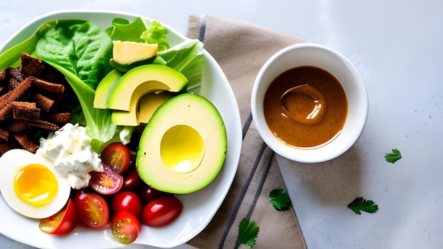 Ensalada de Cobb en un plato