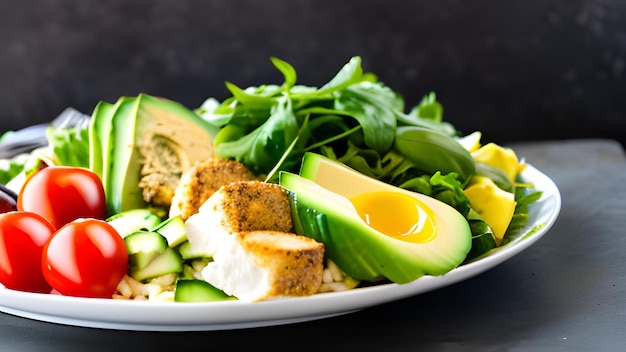 Ensalada de Cobb en un plato