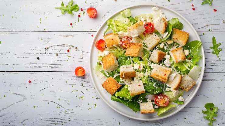 una ensalada de ensaladas y un plato de ensalada