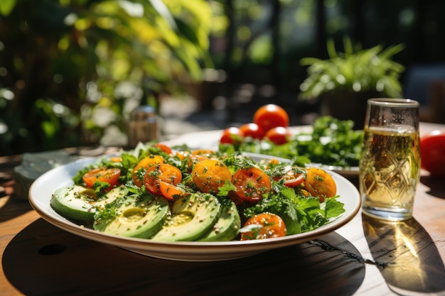 Ensalada fresca en un caluroso día de verano IA generativa