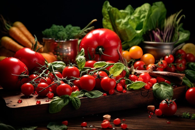 Ensalada fresca de la granja a la mesa