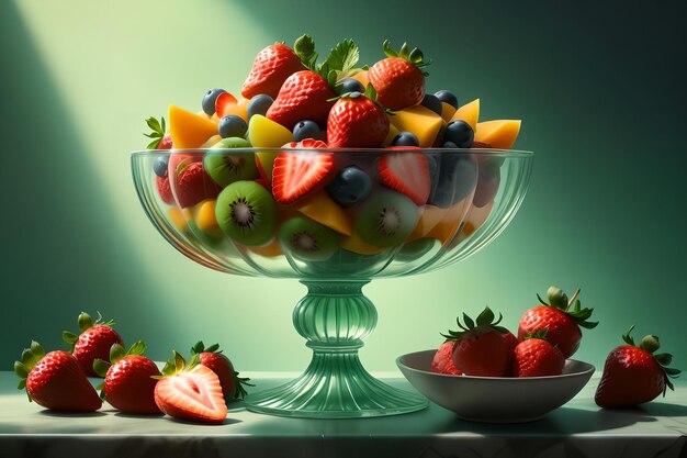 ensalada de frutas con fresas