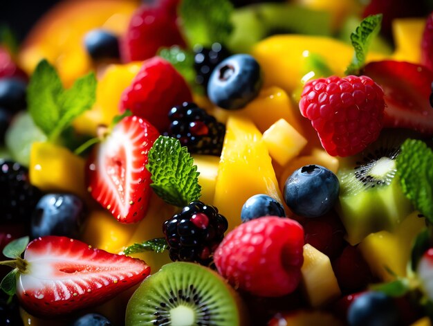 Ensalada de frutas frescas vibrantes