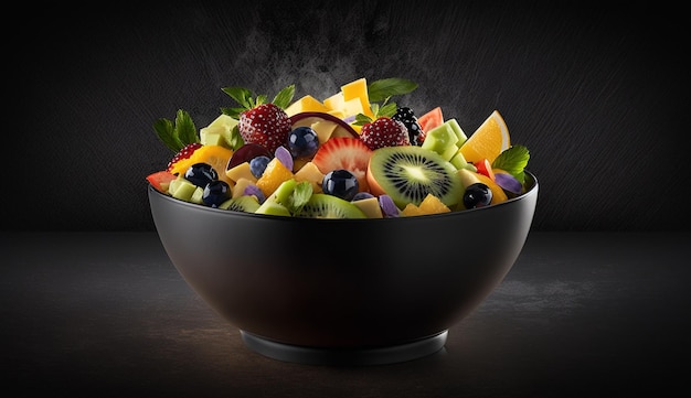 Foto ensalada de frutas llena de dulzura natural