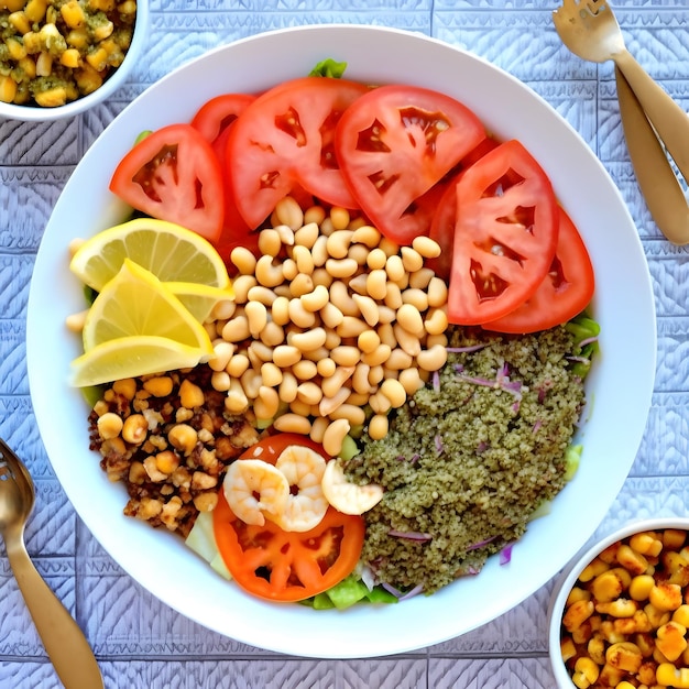 Foto ensalada de hojas de té birmana llamada lahpet thoke receta ia generada