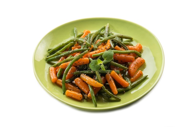 Ensalada de judías verdes con zanahorias y orégano