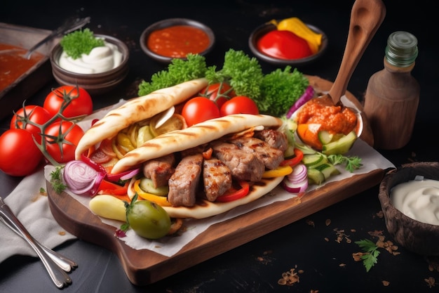 Ensalada de kebab a la parrilla Generate Ai