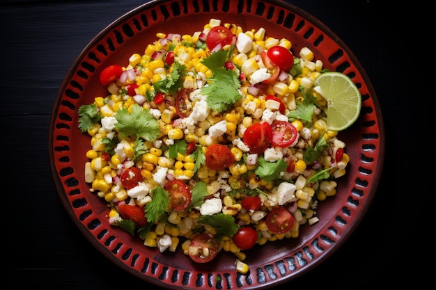 Foto ensalada de maíz de la calle mexicana