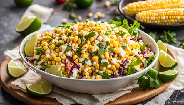 Foto ensalada de maíz de la calle mexicana