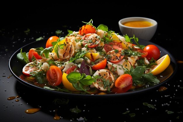 Ensalada de mariscos con vinagre de limón