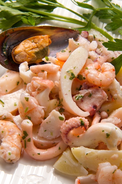 Foto ensalada de mariscos